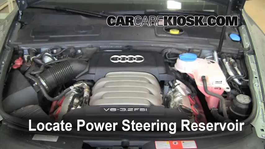 2008 Audi A6 3.2L V6 Liquide de direction assistée Vérifier le niveau de liquide